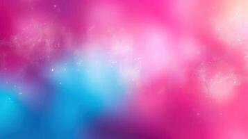 A dreamy and colorful abstract background composed of pink, magenta, and blue gradients. photo