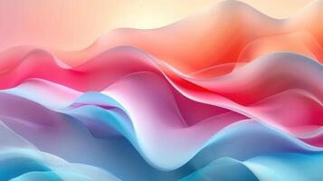 Vibrant, layered colors create a captivating abstract artwork of flowing, wavy forms. photo