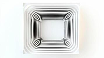 Minimalist design with an empty square picture frame for modern interiors photo