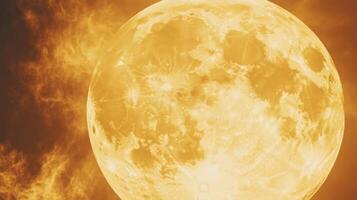 Abstract lunar surface with mustard texture and chaotic elements photo
