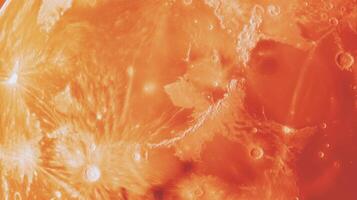 Abstract cosmic chaos with orange moon texture in surreal style photo