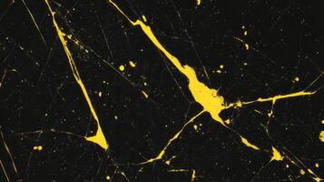Abstract yellow grunge texture overlay with chaotic patterns for artistic designs photo
