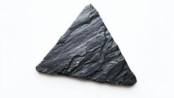 Realistic empty triangular slate for elegant table setting and decor photo