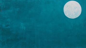 Abstract cyan texture with white moon in chaotic style for artistic backgrounds photo