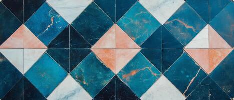 Geometric tile patterns with clean lines in a sophisticated modern setting photo