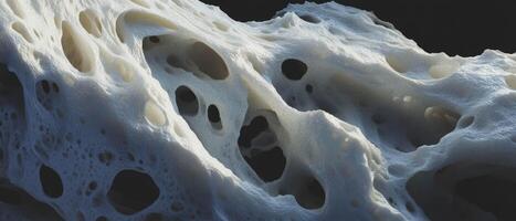 Dynamic texture of ocean waves showcasing powerful natural forces and foamy patterns photo