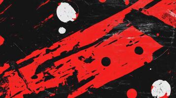 Abstract grunge texture with red and black contrast for creative design photo