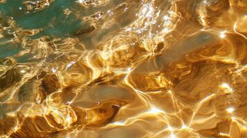 Bronze grunge texture with reflective chaos for artistic design photo