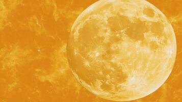 Surreal moon with mustard texture on chaotic background for abstract design photo