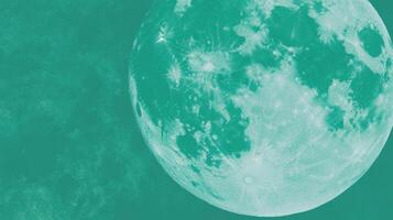 Abstract green moon texture with chaotic elements for creative design photo