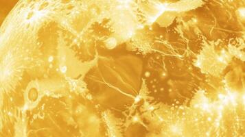 Abstract lunar saffron texture with chaotic patterns in 16.9 aspect ratio photo