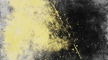 Grunge yellow and black contrast texture for creative design photo