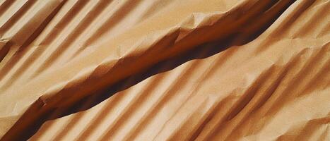 Textured Kraft paper with ribbed pattern and waves creates a unique tactile experience photo