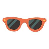 Simple shape sunglasses. Red sunglasses summer accessory concepts. Flat design isolated illustration. vector