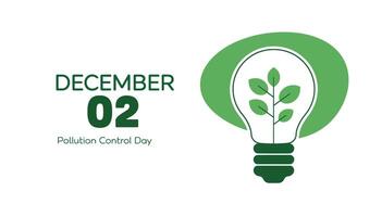 National Pollution Control Day in December. illustration design suitable for nature awareness themes, backgrounds, placards, and banner focused on environmental protection. vector