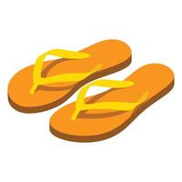 Beach slippers icon in style. Ideal for summer, beach, vacation, and casual footwear themed designs. Simple and clean illustration for icons and branding. vector