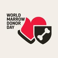 illustration World Marrow Donor Day. Ideal for awareness campaigns, health support visuals, and designs promoting bone marrow donation and global donor recognition. vector