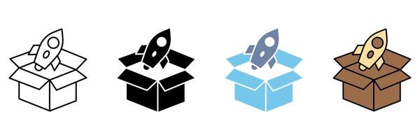 product launch concept line icon. Simple element illustration. vector