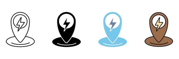 location concept line icon. Simple element illustration. vector