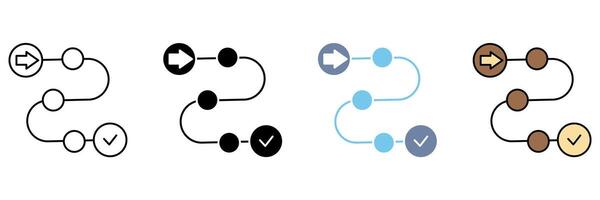 product roadmap concept line icon. Simple element illustration. vector