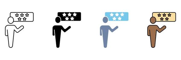 user feedback concept line icon. Simple element illustration. vector