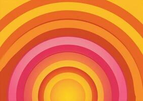 Retro orange and yellow background with a spiral shape photo