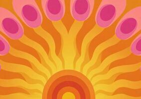 A colorful abstract design with a sunburst in the center photo