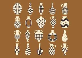 Abstract Ceramic Vases Element vector