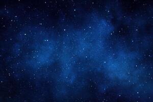 A dark blue sky with stars and a few clouds photo