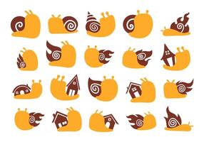 Flat Snail Element vector