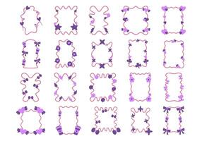 Cute Wavy Frame Element vector