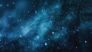 Blue background with stars and dust photo