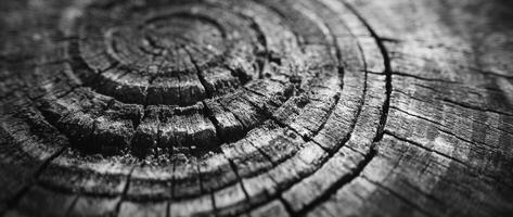 Black and white photo of a tree stump