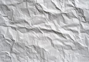 Crumpled Sheet of Paper Texture Close Up Shows Abstract Detail with Wrinkled Design Surface and Interesting Pattern for Creative Background Design photo
