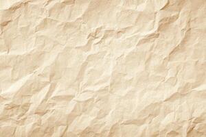 Subtle Texture Of Creased Light Brown Paper Detailed Background Surface Wrinkled Material Backdrop High Resolution Old Fashioned Design Element Beige Color photo
