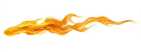 A yellow fire on a white background photo