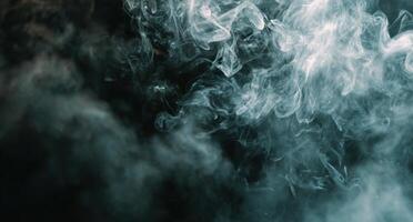Mystical Enigmatic Smoke A Mesmerizing Dance of Light and Shadows Creating an Ethereal Ambiance in the Dark Depths Revealing Beauty in Mystery photo