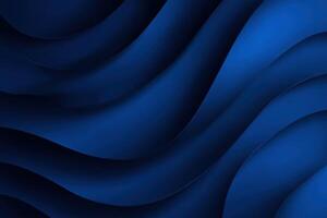 Blue abstract background with wavy lines photo