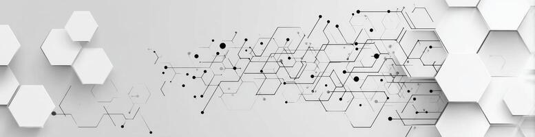 Abstract background with hexagonal shapes and lines photo