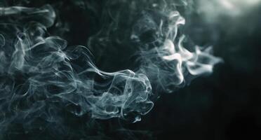 Ephemeral Whispers of Smoke A Dance of Shadows and Light Creating an Ethereal Atmosphere of Mystery and Intrigue in a Dark Void photo