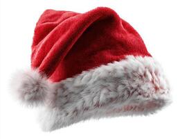 The Festive Charm of Santa's Hat A Symbol of Christmas Joy and Warmth Radiating the Holiday Spirit with its Iconic Red and White Design photo