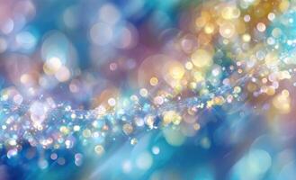 Abstract bokeh light background with sparkles photo