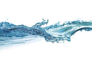 An Exquisite Look At The Flowing Water With Splashes And Bubbles Showing The Purity Of The Wonderful Liquid In Motion Isolated photo