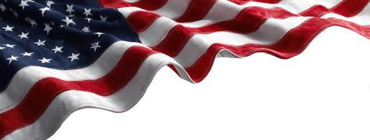 Stars and Stripes American Flag Waving in the Wind as a Symbol of Freedom Democracy and Patriotism for Independence Day photo