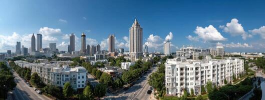 A panoramic view of the city skyline in atlanta, ga photo