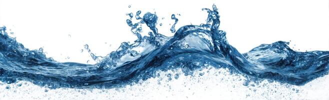 Liquid Motion Flowing and Splashing Showing Fresh and Clear Pure Aquamarine Fluid in a Natural Wave Pattern with Copy Space for Graphic Design photo