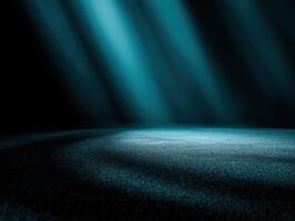 An empty room with blue lights photo