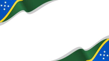 waving solomon islands flag frame background with copy space for text. solomon islands national day vector