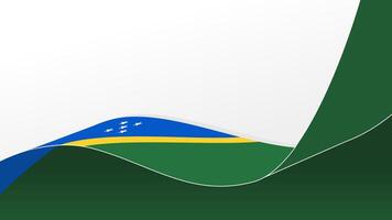 wavy solomon islands flag background with copy space for text. solomon islands national day vector
