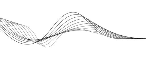 Abstract wave element for design. Digital frequency track equalizer. Wavy line art background. Curved wavy line isolated on white background vector